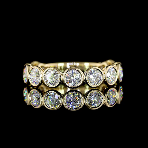 [EB14Y3/4RD200B] 1.94 Cts 14k Yellow Gold Round Shape 3/4 Band Eternity Band