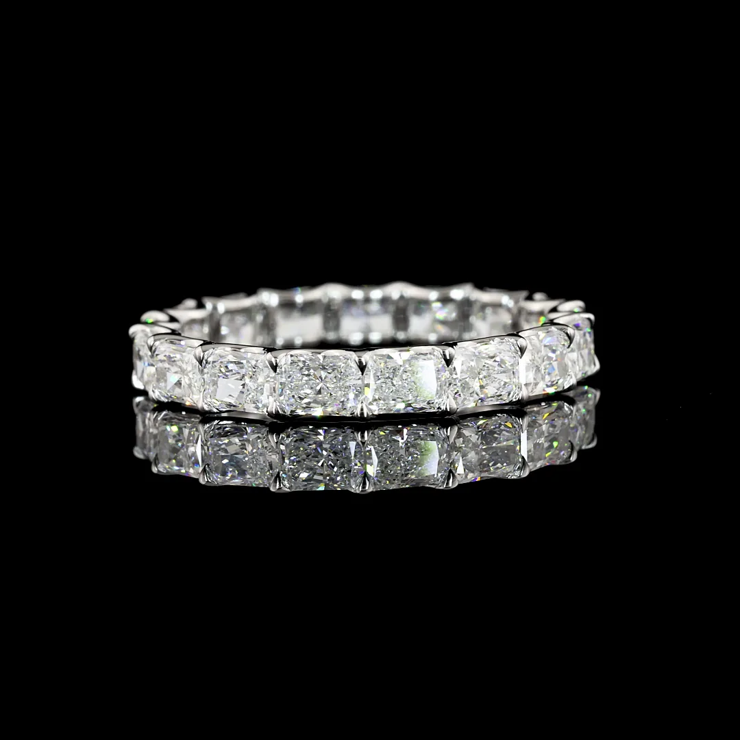 2.41 Cts 14k White Gold Radiant Shape Eternity Band Eternity Band