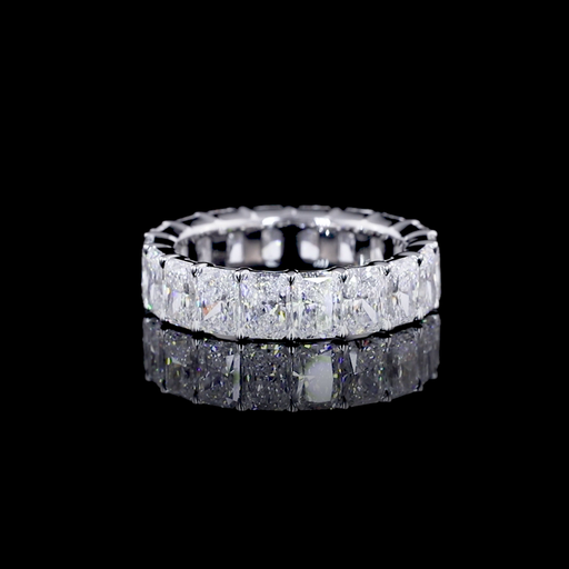 [EB14WRAD550PNS] 5.61 Cts 14k White Gold Radiant Shape Eternity Band Eternity Band