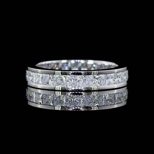 [EB14WPR250C] 2.52 Cts 14k White Gold Princess Shape Eternity Band Eternity Band