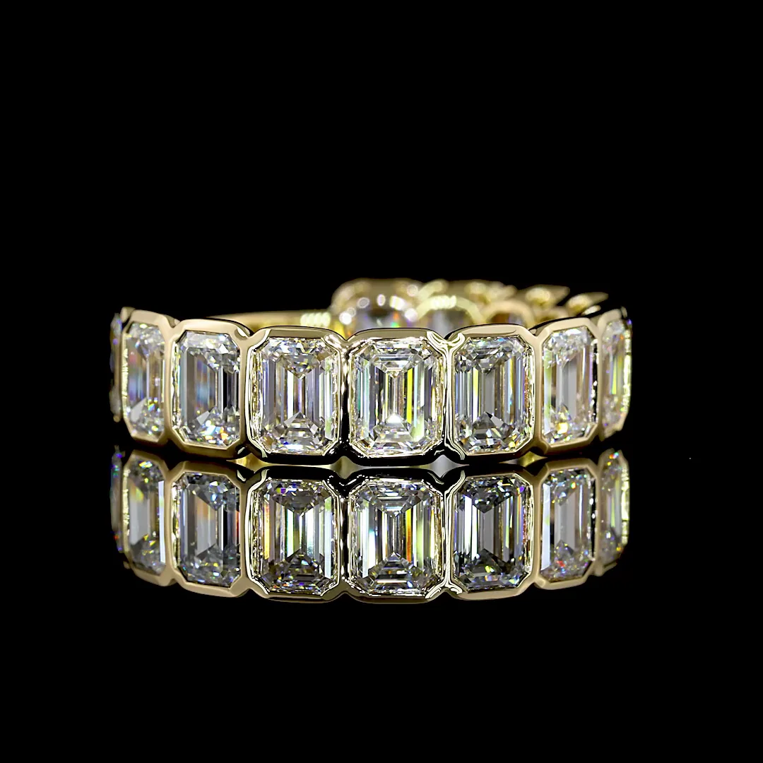 4.63 Cts 14k White Gold Round Shape 3/4 Band Eternity Band