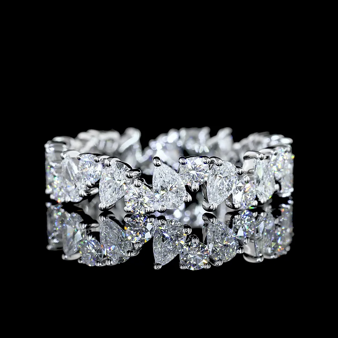 2.13 Cts 14k White Gold Mix Shape Eternity Band Eternity Band