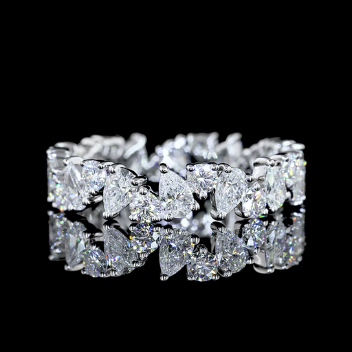 [EB14WPS200PIN] 2.13 Cts 14k White Gold Mix Shape Eternity Band Eternity Band