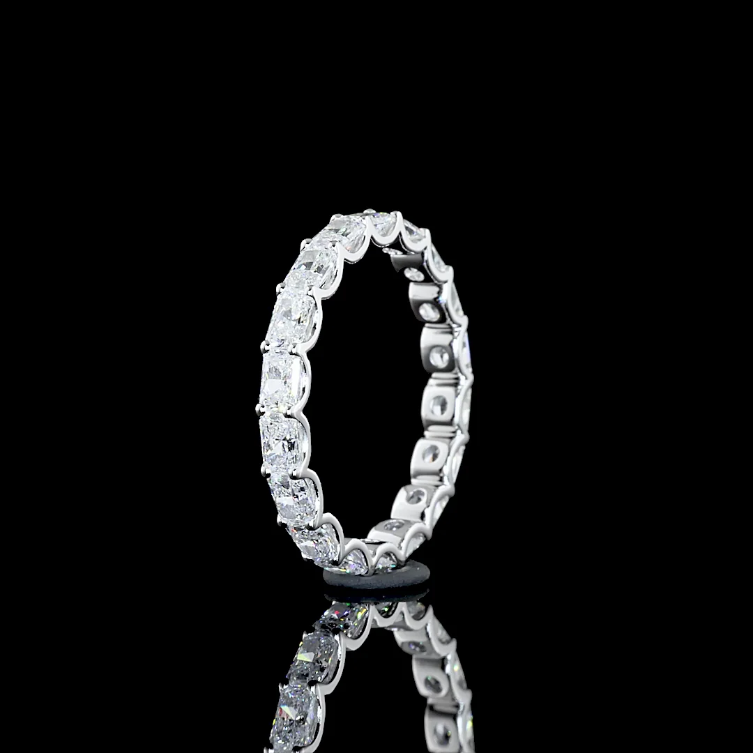 1.89 Cts 14k White Gold Radiant Shape Eternity Band Eternity Band