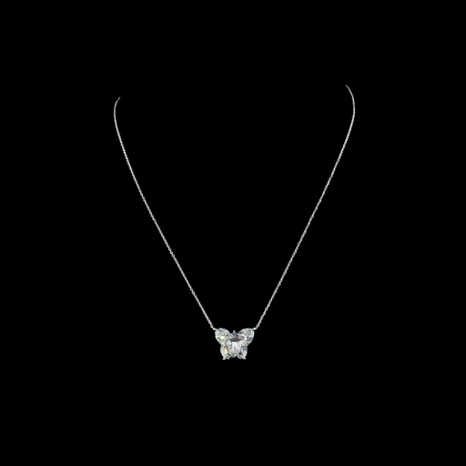 [PD14WSY_850P] 8.86 Cts 14k White Gold Butterfly Shape Symbol Pendant