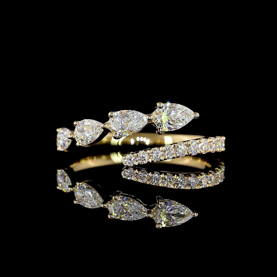 0.95 Cts 18k Yellow Gold Mix Shape Special Eternity Band