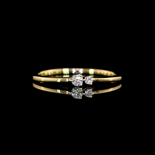 [RG14YSORD5P] 0.07 Cts 14k Yellow Gold Round Shape Solitaire Ring