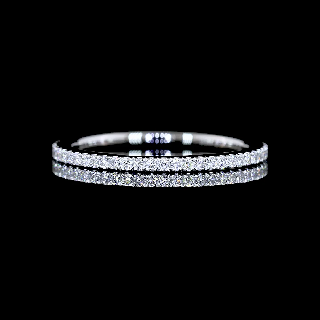 0.29 Cts Platinum Round Shape Eternity Band Eternity Band