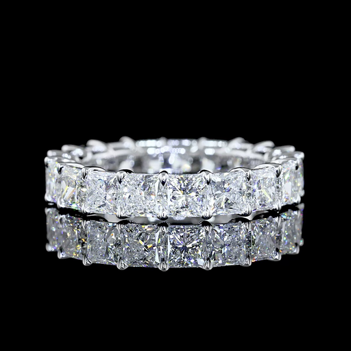 [EB14WPR500P] 5.13 Cts 14k White Gold Princess Shape Eternity Band Eternity Band