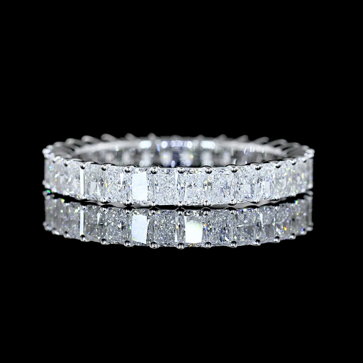[EB14WRAD175PNS] 1.8 Cts 14k White Gold Radiant Shape Eternity Band Eternity Band
