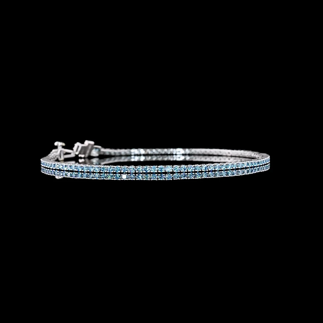 1.55 Cts 14k White Gold Round Shape Tennis Bracelet