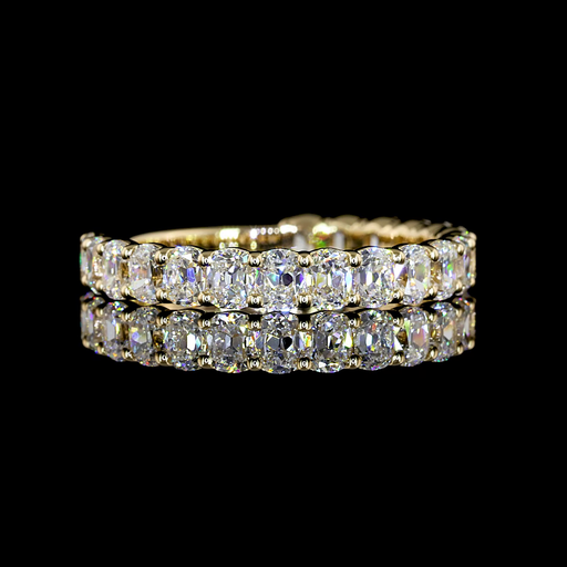 [EB14Y3/4ANCU175P] 1.79 Cts 14k Yellow Gold Antique Cushion Shape 3/4 Band Eternity Band