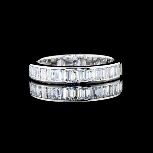 [EB14WBAG200CNS] 1.94 Cts 14k White Gold Baguette Shape Eternity Band Eternity Band