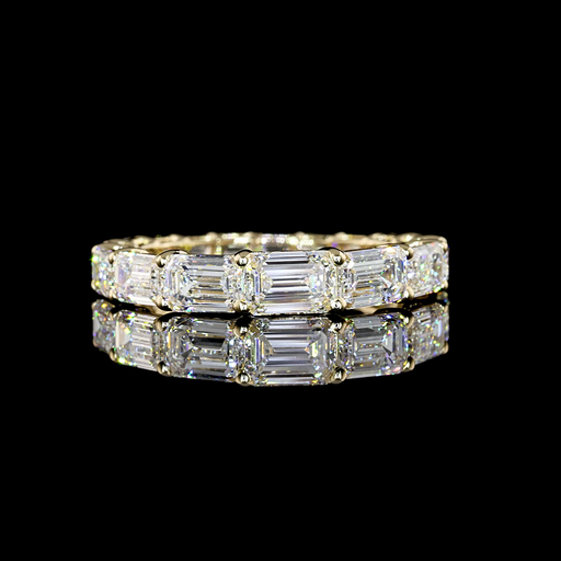 [EB14YEM275PEW] 2.76 Cts 14k Yellow Gold Emerald Shape Eternity Band Eternity Band
