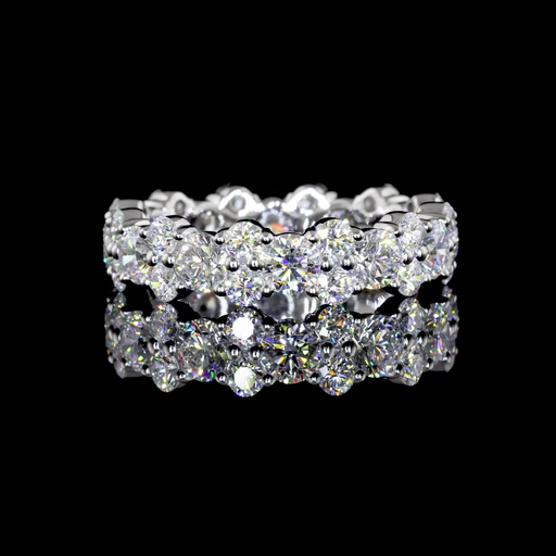 [EB14WRD275P] 2.83 Cts 14k White Gold Round Shape Eternity Band Eternity Band