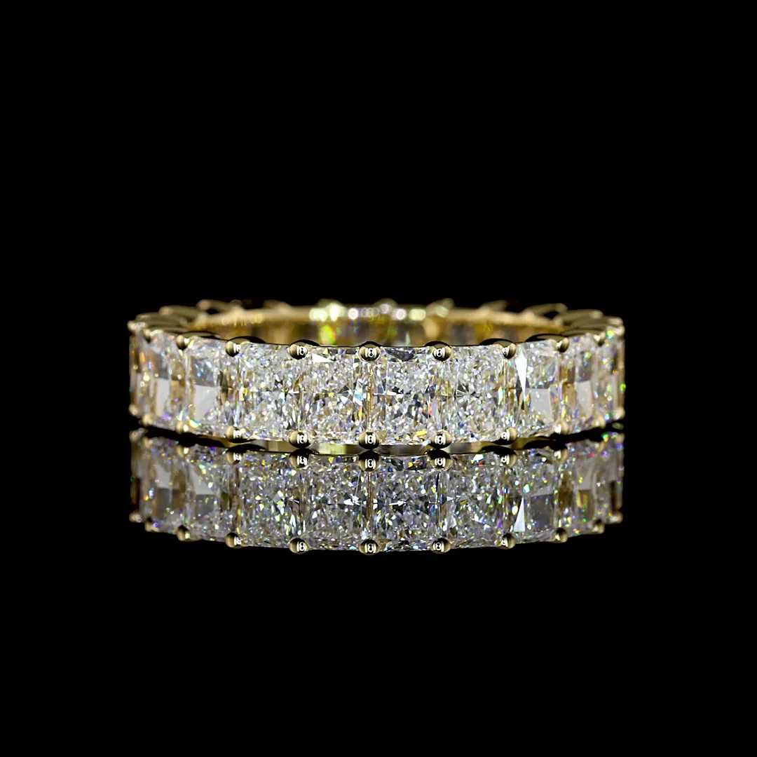 3.5 Cts 14k Yellow Gold Radiant Shape Eternity Band Eternity Band