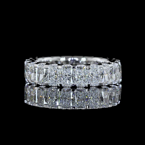 [EB14WRAD300UPNS] 3.33 Cts 14k White Gold Radiant Shape Eternity Band Eternity Band