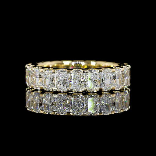 [EB14YRAD300UPNS] 3.39 Cts 14k Yellow Gold Radiant Shape Eternity Band Eternity Band
