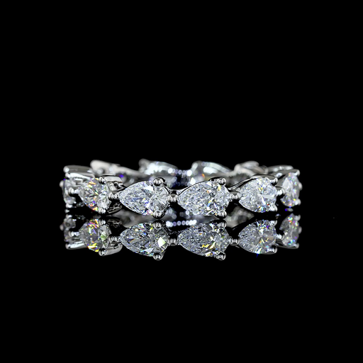 [EBPPS175PEW] 1.83 Cts Platinum Pear Shape Eternity Band Eternity Band