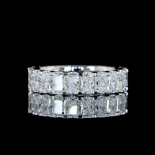 [EBPRAD300UPNS] 3.36 Cts Platinum Radiant Shape Eternity Band Eternity Band