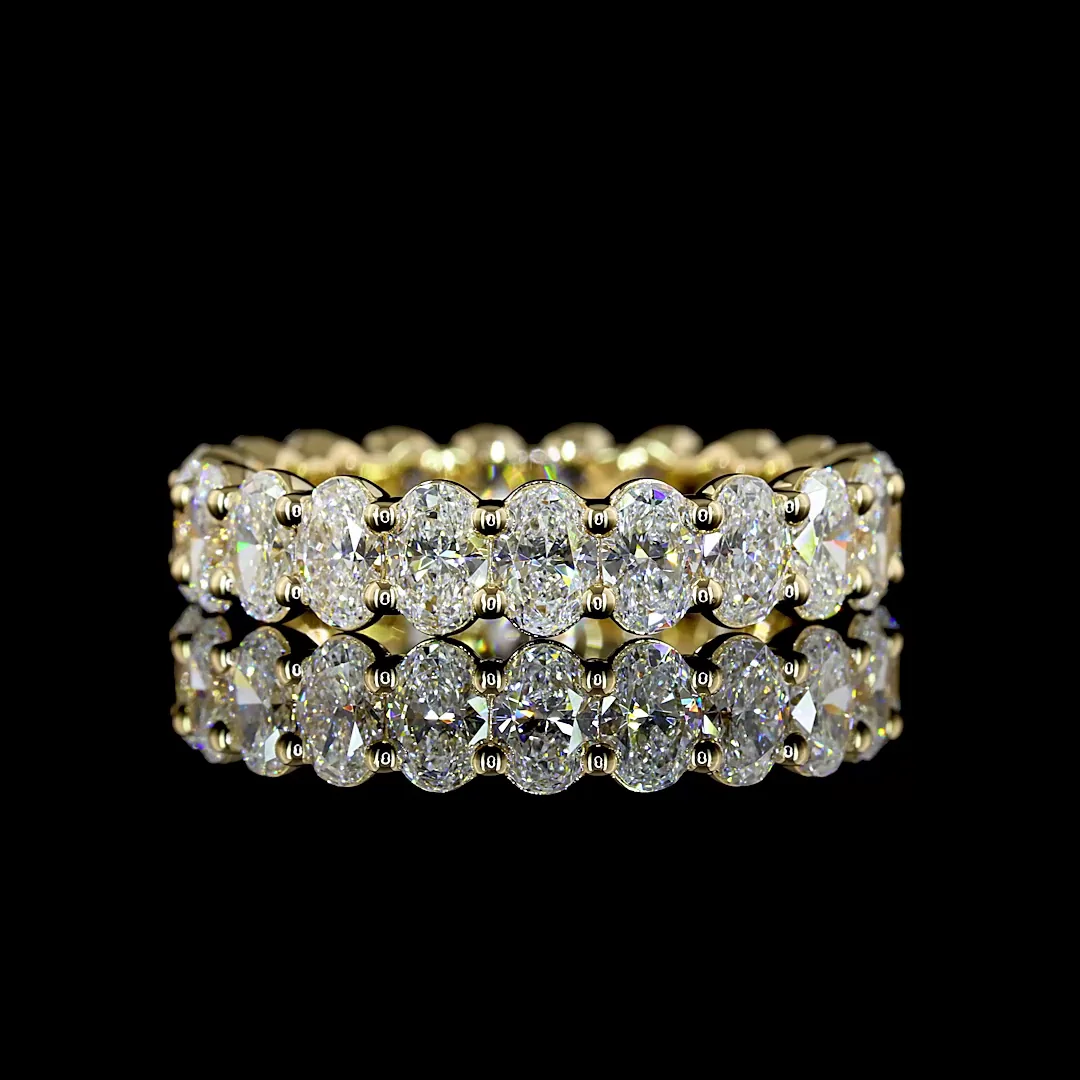 2.98 Cts 14k Yellow Gold Oval Shape Eternity Band Eternity Band