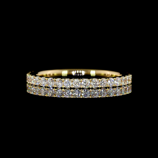 [EB18YRD60P] 0.62 Cts 18k Yellow Gold Round Shape Eternity Band Eternity Band