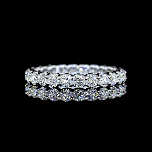 [EB14WRD100UP] 1.15 Cts 14k White Gold Round Shape Eternity Band Eternity Band