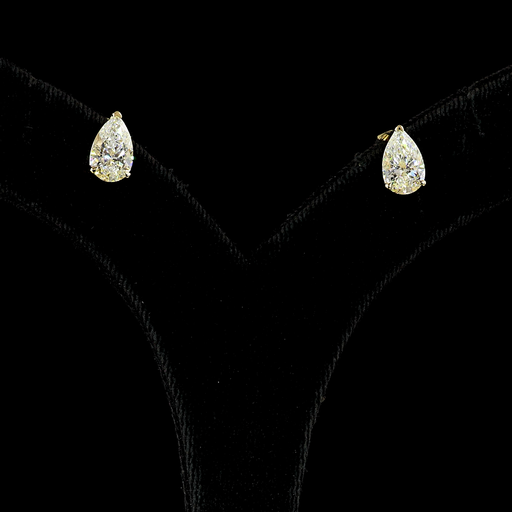 [ER14YSDPS250PNS] 2.43 Cts 14k Yellow Gold Pear Shape Studs Earring