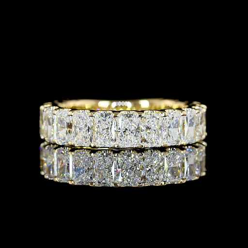 [EB14Y3/4RAD250UPNS] 2.7 Cts 14k Yellow Gold Radiant Shape 3/4 Band Eternity Band