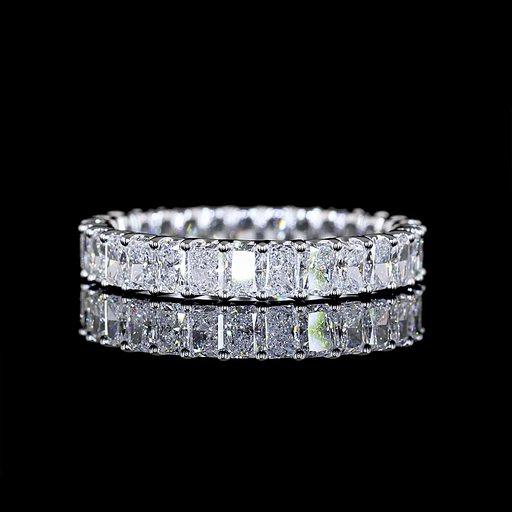 [EB14WRAD200UPNS] 2.1 Cts 14k White Gold Radiant Shape Eternity Band Eternity Band
