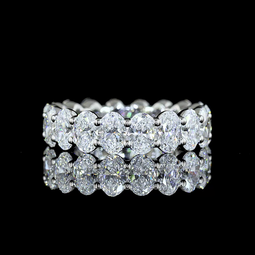 [EBPOV350PNS] 3.46 Cts Platinum Oval Shape Eternity Band Eternity Band