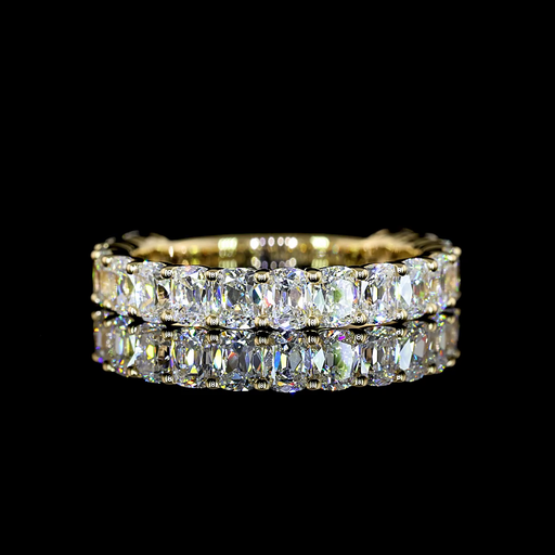 [EB14Y3/4ANCU175PNS] 1.85 Cts 14k Yellow Gold Antique Cushion Shape 3/4 Band Eternity Band