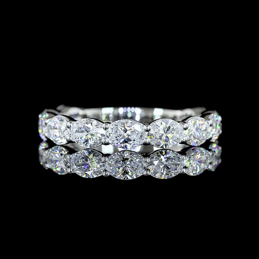 [EBP3/4OV150PEW] 1.68 Cts Platinum Oval Shape 3/4 Band Eternity Band