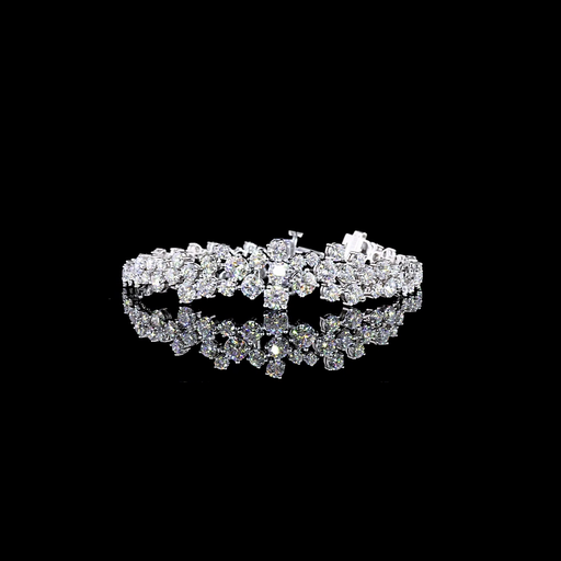 [BC14WSPRD950P] 9.74 Cts 14k White Gold Round Shape Special Bracelet