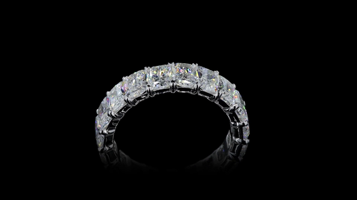 [EB_RAD1350PNS] 13.63 Cts Radiant Shape Eternity Band Eternity Band