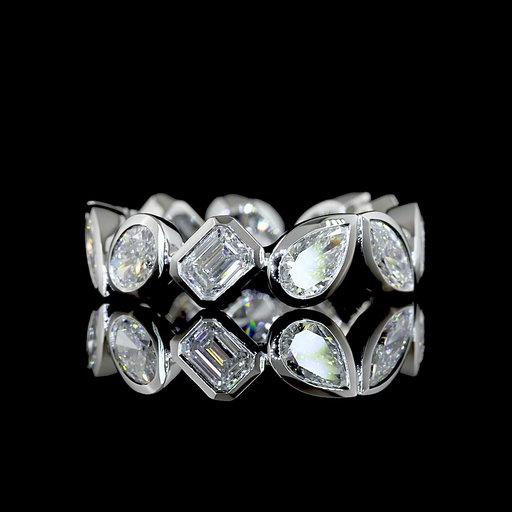 [EBP200BIN] 2.48 Cts Platinum Mix Shape Eternity Band Eternity Band