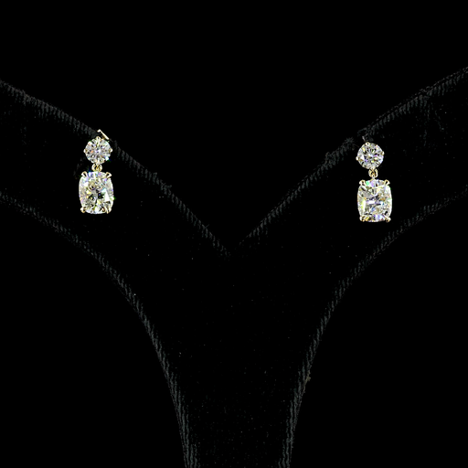 [ER14YHN200PNS] 2.22 Cts 14k Yellow Gold Mix Shape Hanging Earring