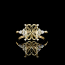 0.25 Cts 14k Yellow Gold Mix Shape Solitaire Ring