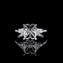 0.23 Cts 14k White Gold Mix Shape Special Ring