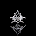 0.25 Cts 14k White Gold Mix Shape Special Ring