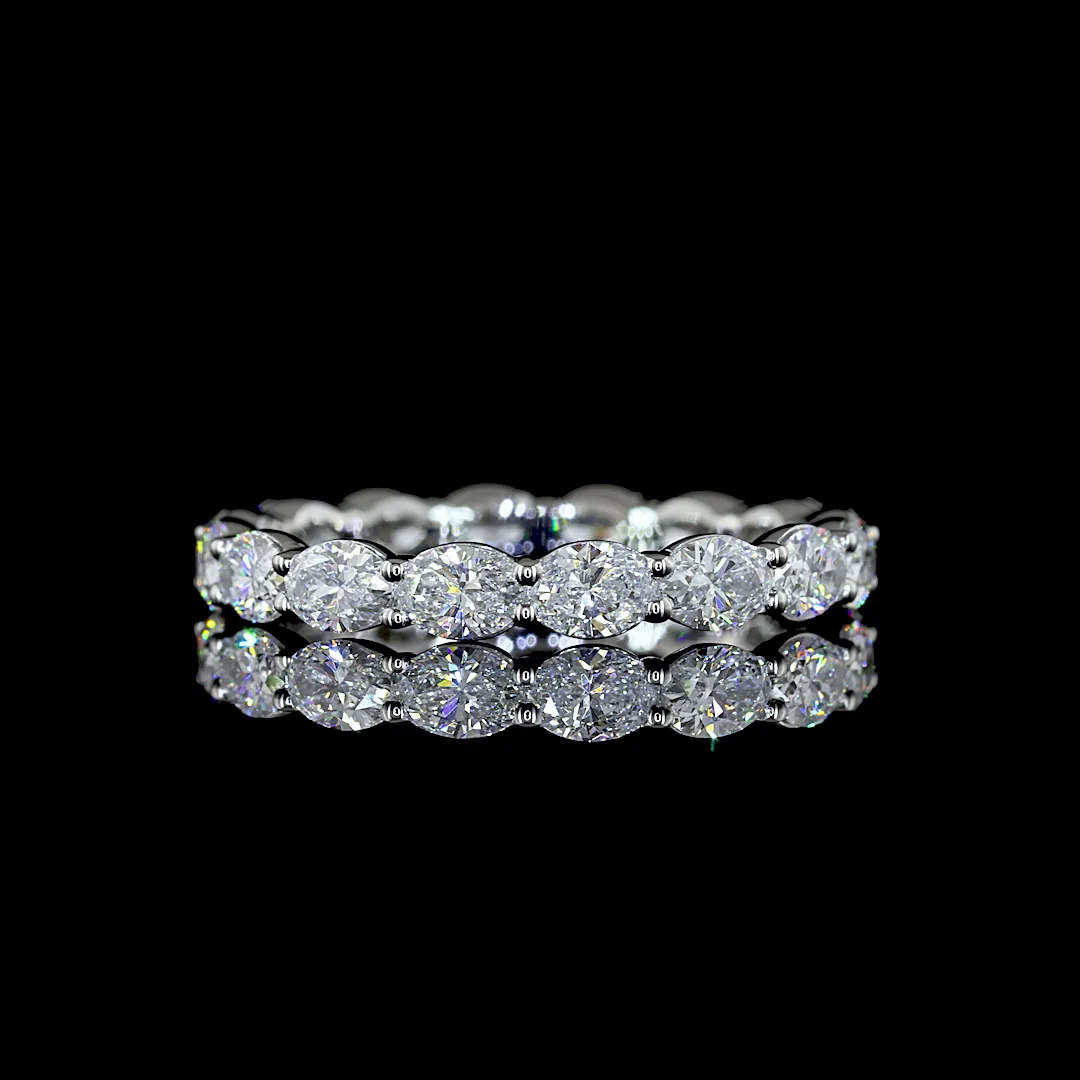 1.5 Cts Platinum Oval Shape Eternity Band Eternity Band