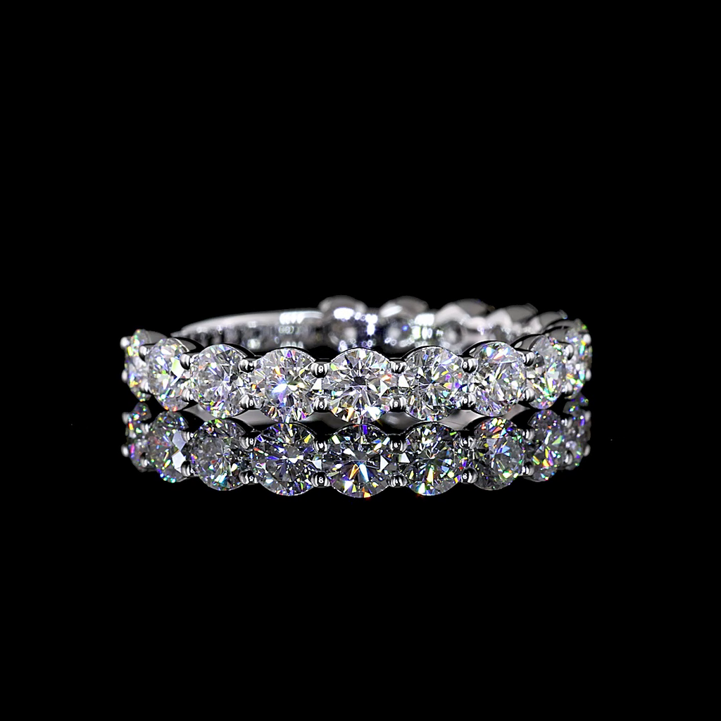 1.86 Cts 14k White Gold Round Shape 3/4 Band Eternity Band