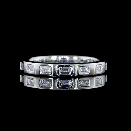 [EB14WBAG40FEW] 0.44 Cts 14k White Gold Baguette Shape Eternity Band Eternity Band
