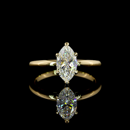[RG14YSOMQ100PNS] 1.04 Cts 14k Yellow Gold Marquise Shape Solitaire Ring